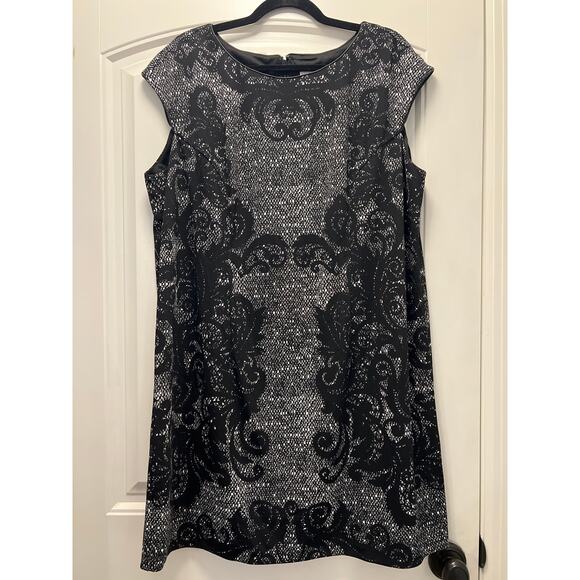 Chico’s Dresses & Skirts - NWT Chico’s Women’s Novelty Slinky Lace Fashion‎ Dress Size 4 (XXL) Black White